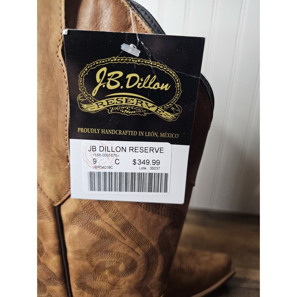 JB Dillon Reserve Ponderosa Leather Western Boots Women's 9 New Cowhide Calf - Picture 3 of 12